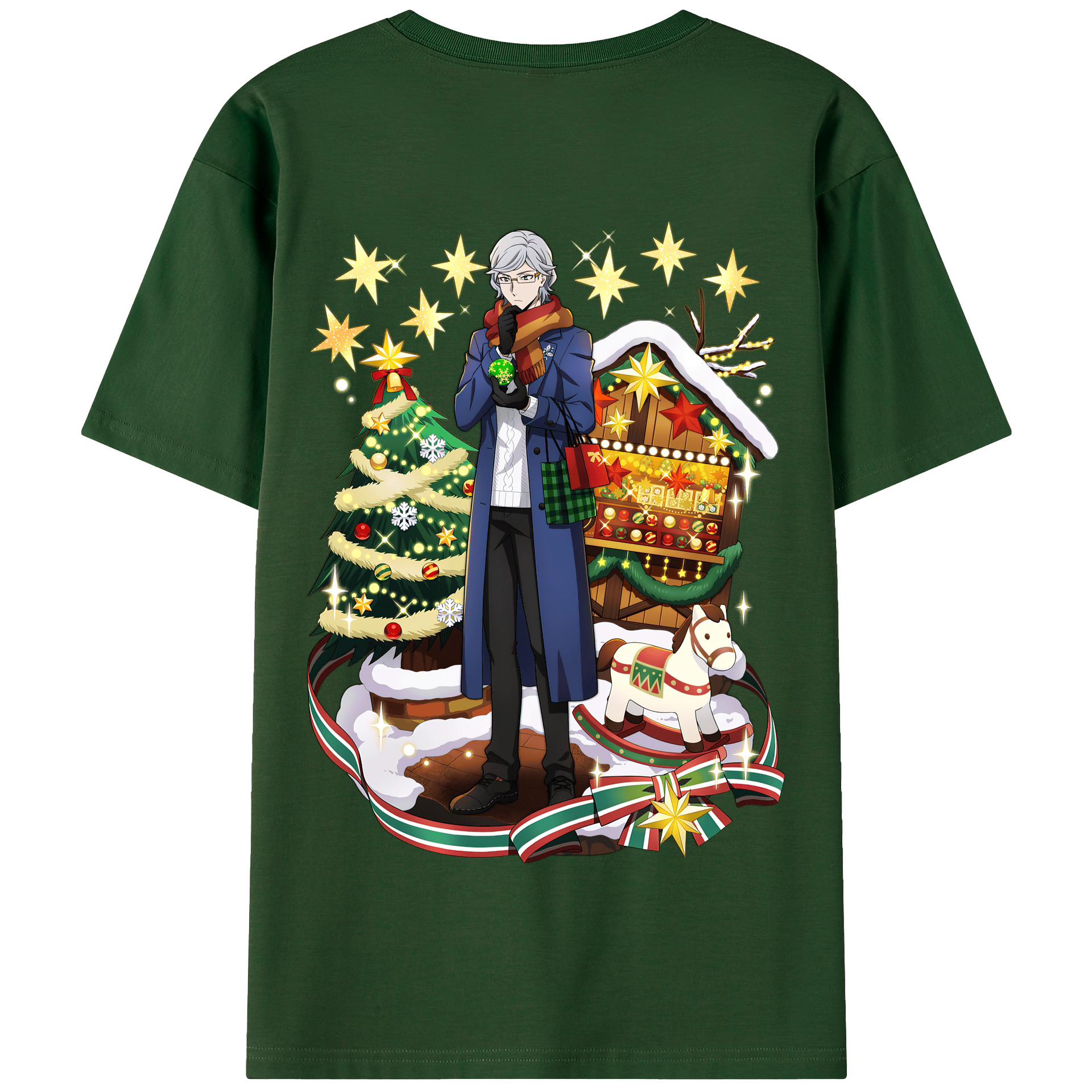 （画像用） 文豪ストレイドッグス Bungo Stray Dogs 綿100％半袖Tシャツ（背面プリント）